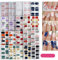 20 feuilles 280 Pcs 3D Autocollants pour Ongle Nail Sticker Auto-Adhésives +1 pcs Lime À Ongles pour Décoration Nail Bricolage (280Pcs Ongle Nail Sticker)
