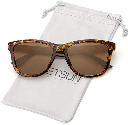 MEETSUN Polarized Sunglasses for Women Men Classic Retro Designer Style (Tortoise Shell, 54)