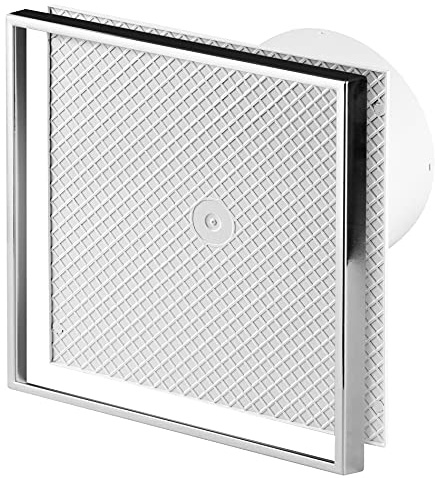 VONLIS® Badlüfter Badventilator Befliesbarer Wohnraumlüfter Ø 100 mm Feuchtesensor/Hygrostat