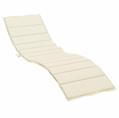 vidaXL - Sonnenliegen-Auflage Creme 200x50x3 cm Stoff