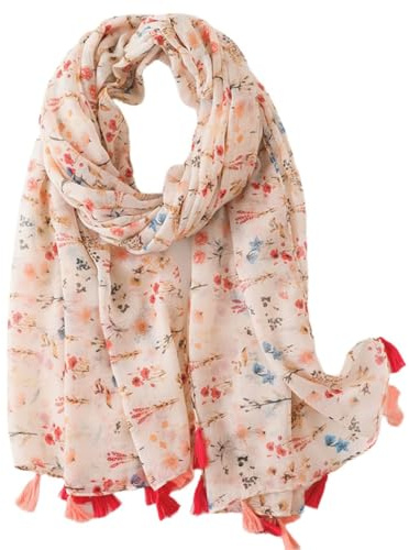 FAIRYGATE Schals XXL Schal Damen Tücher Rosa Schal Damen Eleganter Tuch für Frauen Mädchen Hochwertiger Freizeitschal Halstuch Stola für Frühjahr Sommer Herbst Winter 52015