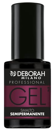 Deborah Milano - Smalto Semipermanente Gel N.21 Burgundy, Effetto Plumping a Lunga Durata, Dona Unghie Intense e Brillanti, 4.5 ml