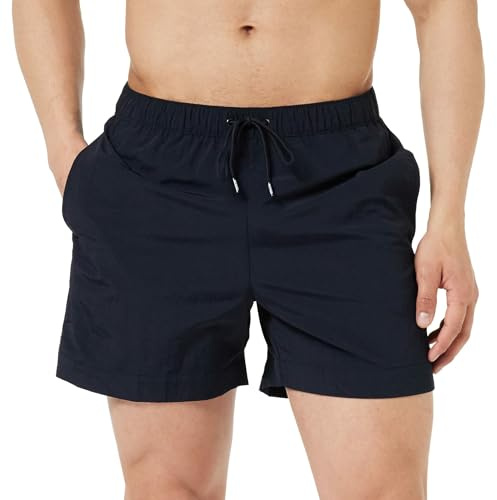 Tommy Hilfiger Hombre Bañador Medium Drawstring Largo, Azul (Desert Sky), M