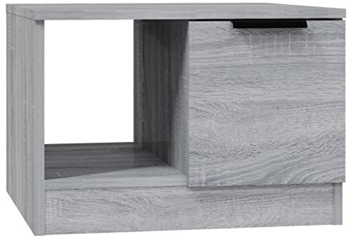 vidaXL Couchtisch Beistelltisch Wohnzimmertisch Kaffeetisch Sofatisch Teetisch Tisch Wohnzimmer Grau Sonoma 50x50x36cm Holzwerkstoff