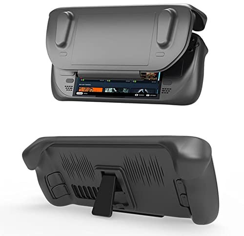 HUAYUWA Removable Case for Steam Deck, Impact Resistant Grip Case with Built-in Kickstand, Compatible for Steam Deck Console