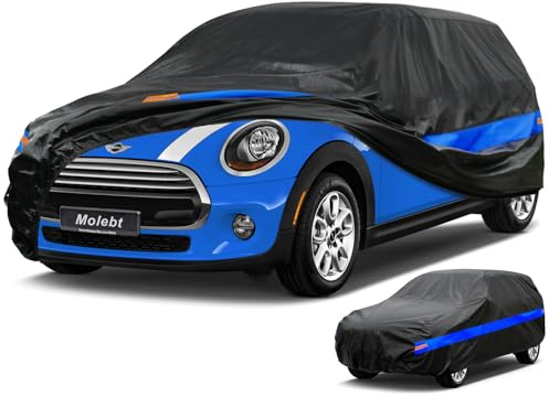 Molebt Hatchback Car Cover Waterproof All Weather, Universal Fit Toyota Yaris, Honda Fit, Kia Rio, Mini Cooper Coupe/Convertible, Mitsubishi Mirage, Chevrolet Bolt/Sonic etc.