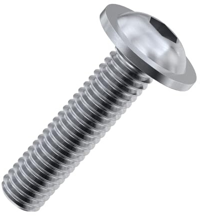 Accu - M4 x 10mm Socket Flanged Button Screws (ISO 7380-2) - Stainless Steel (A2) (Pack of 100)