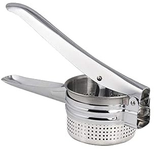 SDMAX Kitchen Potato Ricer and Fruit Press, with Interchangeable Blades & Filter, Stainless Steel, Multifunctional Manual Masher Potatoes, Puree, Fruit, Vegetables, Sturdy for Kitchen and Home