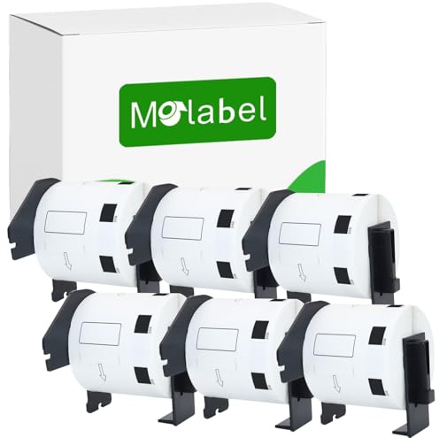 Molabel Lot de 6 Rouleaux DK-11209 Compatibles avec Brother QL 62mm x 29mm | Petites Étiquettes pour Adresses 800 par Rouleau 4800 au Total pour Brother QL-500 QL-700 QL-800 QL-1100 Courrier Expédition