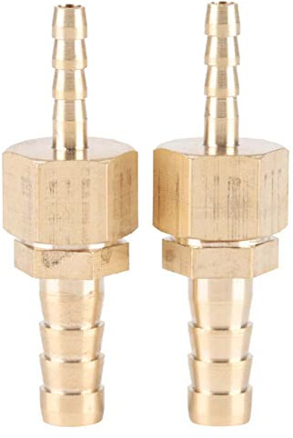 Leapiture 2 Stück 8 mm Messing-Armatur, Schlauchtülle, Reduzierstück, Reduzierstecker, zuverlässiger Komfort für die Rasenpflege