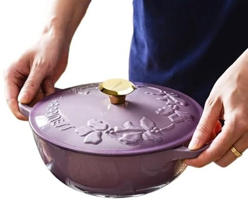 LYP-DEINEOMGS Slow Cooker e pentola for stufati: pentola Termica isolata, pentola for zuppe – utile e Facile da Pulire for Cucinare a casa(Plum)