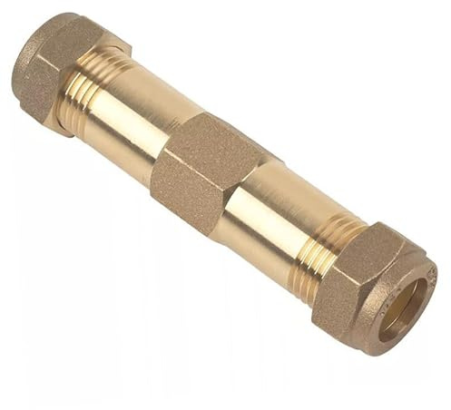 15mm Brass Compression Repair Coupling (Known as 15mm Brass Coupling / 15mm Compression Fittings / 15mm Compression Coupler / 15mm Brass Compression Fittings Also Available in 22mm)