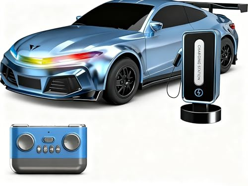 OBEST 1:16 Voiture télécommandée de Sport à Grande Vitesse, avec Colonne de Charge et Fonction de stationnement Automatique, Cadeaux de Noël et de Nouvel an pour Enfants