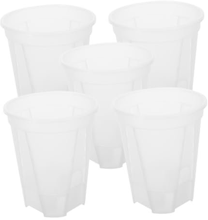 Toddmomy 5pcs Pot de Fleurs à Arrosage Automatique pour Balcon et Hôtel, Pots de Fleurs Décoratifs en PP Système D'auto-arrosage et Design Moderne