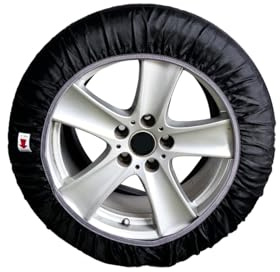Italfodere Calze da Neve Omologate Italia, Snow Sock Due Catene da Neve in Tessuto per Auto Diverse Misure Disponibili (XL)