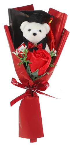 MUCKLILY Bouquet Fiori Forma Per Laurea Composizione Con Fiori Artificiali Con Bouquet Decorazioni Per Feste Laurea