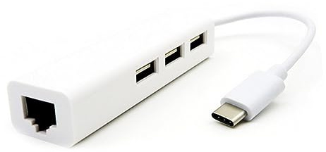 Happyyami Type C Hub Ethernet Network Port and USB Ports for USB C Devices for Home Office Travel