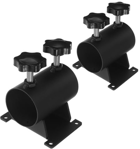 Abaodam 2pcs Patio Umbrella Holder: Heavy Duty Deck Umbrella Clamp Base Bracket Mount for Outdoor Railing Post Balcony Courtyard Garden Courtyard