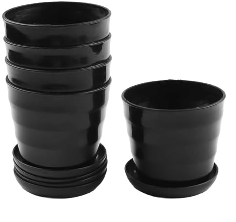 SPORTARC 5-teiliges Mini-Blumentopf-Set aus Kunststoff mit Drainagelöchern, geeignet für Sukkulenten und Dekoration in Haus, Garten oder Balkon