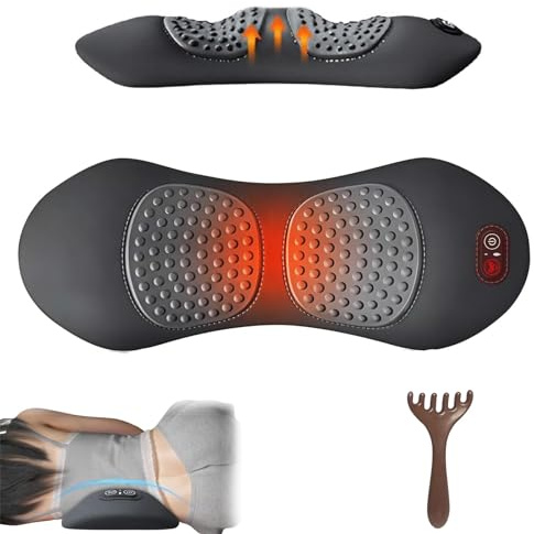 3 in 1 Rückentherapie, 2026 Verbesserte Rückenmassagegeräte, Rückenstrecker mit Wärme, Sanftes Ziehen & Vibrationsfunktionen, Fördert Entspannung von Taille, Rücken, Nacken und Schultern