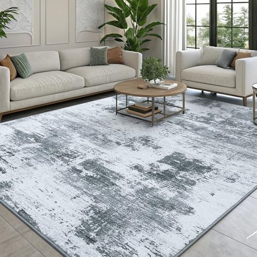 smiry Modern abstrakt vardagsrumsmatta 80 x 150 cm maskintvättbar halkfri kort lugg slitstark fuskull matta sovrum matsal hem kontor färg
