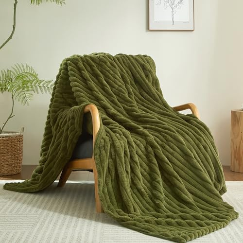 Luofanfei Kuscheldecke Wohndecke 200x200 Grün Olivgrün Plüsch Samt Decke Kuschelig Warme Flauschige Fleecedecke Bettüberwurf Couchdecke Tagesdecke Sofadecke Blanket Für Sofa Überwurf Bett Büro
