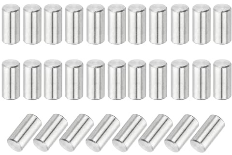 QUARKZMAN 110Stk Dübel 3mm x 6mm Regalstifte 304 Edelstahl Regalpins Für Regale Schränke Möbel Nickelbeschichtet Silberton Beschichtet Silberton