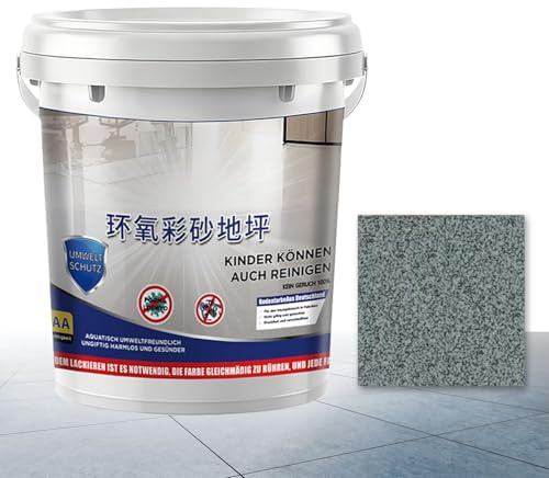 Vernice Epossidica per Pavimenti | Autolivellante ad Alto Brillante | Vernice Epossidica con Sabbia per Calcestruzzo,per interni ed esterni su cemento in garage, officine, magazzini, edifici residenzi