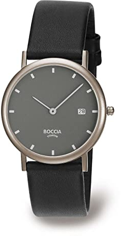 Boccia Herren-Armbanduhr Leder 578-08