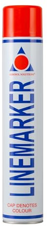 Aerosol Solutions Line Marker, Grass and Road Spray Paint, Red, 750 ml (Pack of 1)