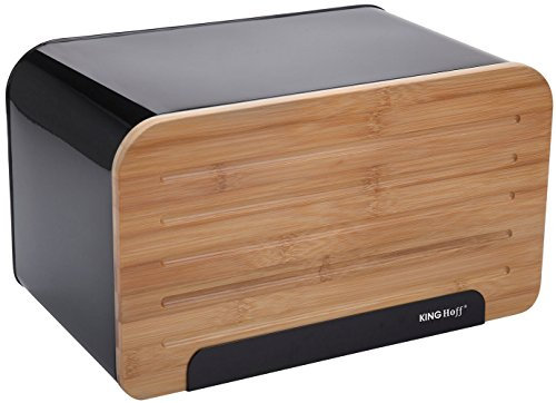 Gute Qualität Brotkasten Schwarz Perfekt Für Ihre Küche Aufbewahrungsbox Holz Brotdose Edelstahl Brotkasten Edelstahl Mit Schneidebrett Bambus