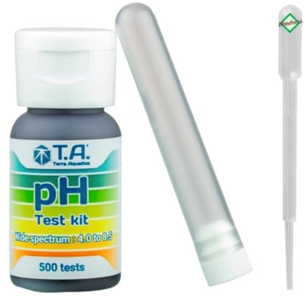 Weedness GHE pH-Wert-Messgerät Kit mit 500 Tests - pH Teststreifen pool Wassertester Pool Test pH-Streifen pH-Messgerät pH-Tester Pool Messgerät