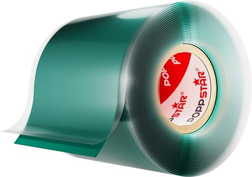 POPPSTAR selbstverschweißendes Silikonband, 3m x 50mm, Isolierband und Dichtungsband (Wasser, Luft), grün, 1 Rolle