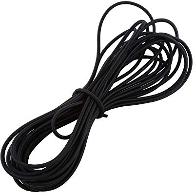 Elastisches Seil, Gummiband Expanderseil Bungee Cord Dehnbare Schnur für Zurrung und Befestigung, Optionale Länge: Schwarz/Weiß 5M/10M (5mm*10M Schwarz)