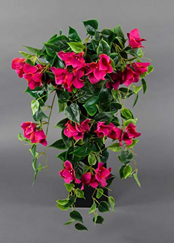 Seidenblumen Roß Bougainvillearanke 65cm Fuchsia-pink ZF künstliche Bougainvillea Ranke Blumen Pflanzen Kunstpflanzen