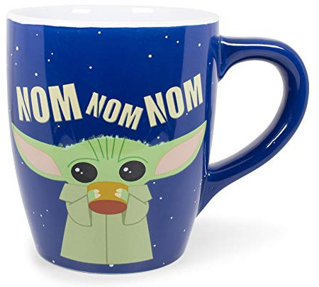 Silver Buffalo Star Wars The Mandalorian Child Nom Jumbo Curved Ceramic Mug, 25-Ounces, 1 Count (Pack of 1)