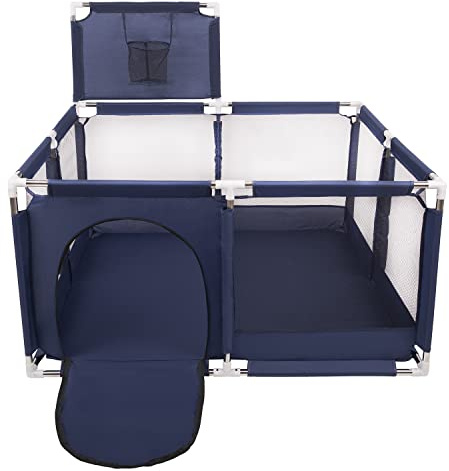Selonis Square Play Pen Filed No Balls Basketball, Blue