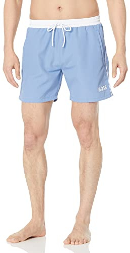 Boss Hugo Boxer de Bain pour Homme Motif étoile de mer, Bleu Marina, X-Large