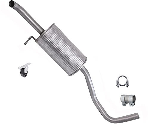 ATEC Germany Auspuff Schalldämpfer Set 1x Endschalldämpfer, mit Montagematerial