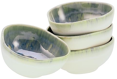 CreaTable, 21512, Serie Yuki, 4-teiliges Geschirrset, Bowlset aus Steinzeug, spülmaschinen- und mikrowellengeeignet, Made in Portugal