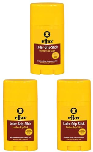 RL24 Effax - Leder-Grip-Stick – 3 x 50 ml (3er Set) | Leder Haftstick für einen sicheren Sitz – Haftcreme ohne Verkleben – mit effax Anti-Rutsch Rezeptur – Leder Haftmittel