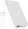 ISIX Wireless Powerbank 10000mAh, Magnetische Power Bank Kompatibel mit Mag-Safe für iPhone 12/13/14/15, PD20W+QC22.5W Schnelles Laden Externe Akkus mit LED Display Leichtes & Tragbares Design, Weiß