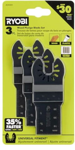 RYOBI Juego de cuchillas de madera de 3 piezas
