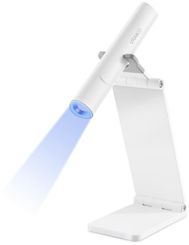 VRAIKO Minicure Handheld UV-Licht für Gelnägel, Tragbare UV Nagellampe mit Ständer, Wiederaufladbare Mini LED Nagellampe Nageltrockner für schnelles Aushärten (Weiß)