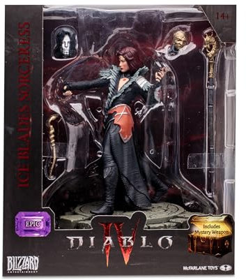 Bizak McFarlane Diablo IV Collection, Epische Zauberin, Dekofigur, Videospielfigur, 15 cm, mit Zubehör und Einer geheimen Spielzeugwaffe, für Sammler, ab 14 Jahren, (64386739)