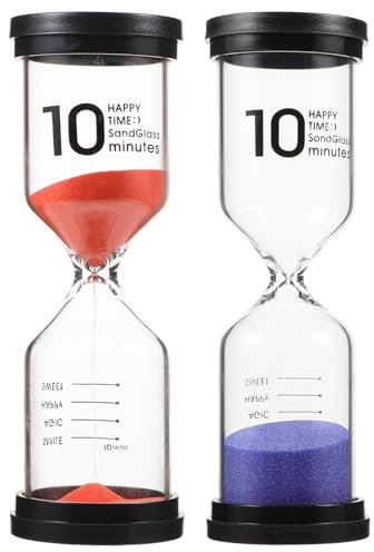 HOLIDYOYO 2pièces Minuteur Sablier Multifonctionnel Décoration Originale pour Salle De Bain Et Cuisine