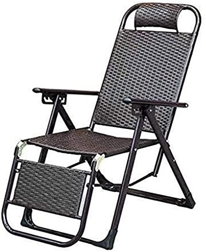 SnamicE Liegestuhl, Liegestuhl, Klappstuhl, Schwerkraftstuhl, Zero-Sonnenliegen, Liegestühle, Relaxer, Garten, Strand, Braun, verstellbar, erforderlich