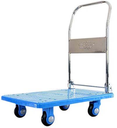 TETEOLALA Karren, Plattformwagen, Handwagen für Zuhause, Lager, Büro, Garten, Garage, Werkstatt, zusammenklappbar, robuster Flachbett-Transportwagen/a