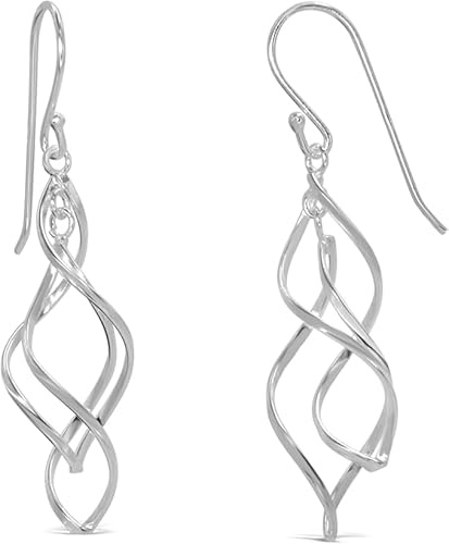 ARS-ARGENTI Ohrhänger Ohrringe Damen Mädchen Sterling Silber 925 Gold 18K - hypoallergen