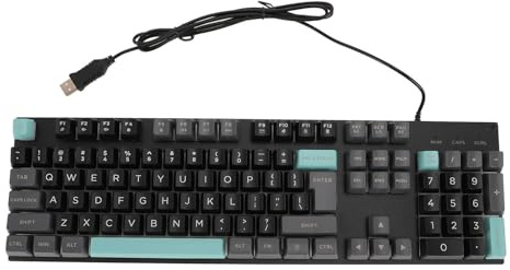 Clavier rétroéclairé à Gros Caractères, Clavier D'Ordinateur Filaire USB Silencieux avec Touches de Lettres Rétroéclairées et Surdimensionnées, Facile à Lire et à Saisir pour